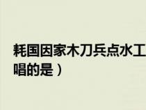 耗国因家木刀兵点水工纵横是写谁（耗国因家木刀兵点水工唱的是）