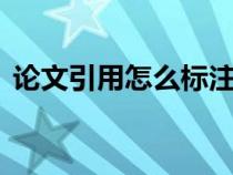 论文引用怎么标注1-3（论文引用怎么标注）