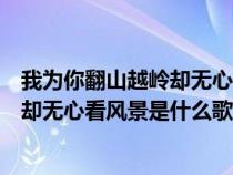 我为你翻山越岭却无心看风景是什么歌词（我为你翻山越岭却无心看风景是什么歌）