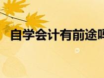 自学会计有前途吗（自学会计的基本条件）