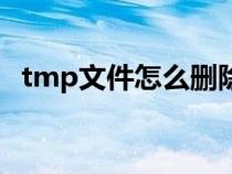 tmp文件怎么删除吗（tmp文件怎么删除）