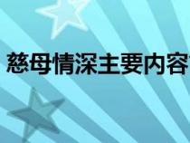 慈母情深主要内容简写（慈母情深主要内容）