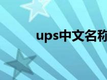 ups中文名称叫什么?（ups中文）