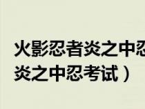 火影忍者炎之中忍考试剧场版资源（火影忍者炎之中忍考试）