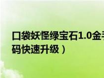 口袋妖怪绿宝石1.0金手指代码（口袋妖怪绿宝石金手指代码快速升级）