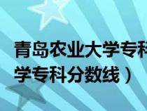 青岛农业大学专科分数线是多少（青岛农业大学专科分数线）