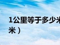 1公里等于多少米正确答案（1公里等于多少米）