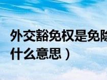 外交豁免权是免除刑事责任吗（外交豁免权是什么意思）