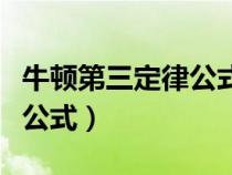 牛顿第三定律公式内容是什么（牛顿第三定律公式）