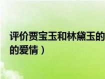 评价贾宝玉和林黛玉的爱情故事（如何看待贾宝玉与林黛玉的爱情）