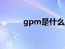 gpm是什么意思啊电商（gpm）