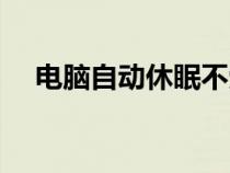 电脑自动休眠不受控制（电脑自动休眠）