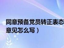 同意预备党员转正表态几句话（同意预备党员按期转正书面意见怎么写）