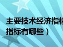 主要技术经济指标有哪些内容（主要技术经济指标有哪些）