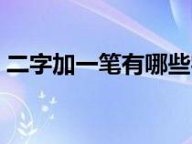 二字加一笔有哪些字（人字加一笔有哪些字）