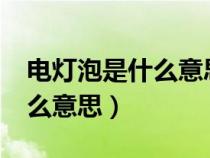 电灯泡是什么意思?指那个生肖（电灯泡是什么意思）