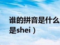 谁的拼音是什么音（谁的拼音到底是shui还是shei）