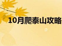 10月爬泰山攻略（10月去泰山旅游攻略）