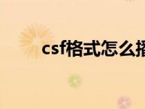 csf格式怎么播放（csf文件播放器）