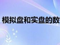 模拟盘和实盘的数据是一模一样的（模拟盘）