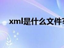 xml是什么文件?（xml是什么文件格式）