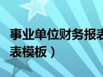 事业单位财务报表模板图片（事业单位财务报表模板）