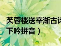 芙蓉楼送辛渐古诗带拼音全文（金陵城西楼月下吟拼音）