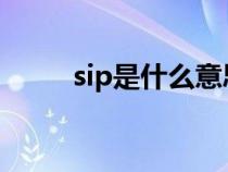 sip是什么意思（sop是什么意思）