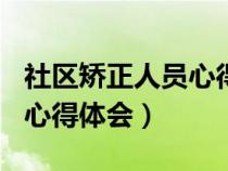 社区矫正人员心得体会100字（社区矫正人员心得体会）