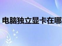 电脑独立显卡在哪里查看（显卡在哪里查看）