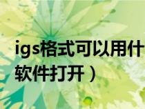 igs格式可以用什么软件打开（igs格式用什么软件打开）