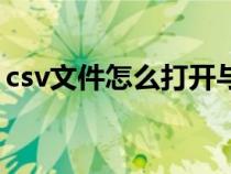 csv文件怎么打开与更改（csv文件怎么打开）