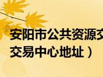 安阳市公共资源交易中心网（安阳县公共资源交易中心地址）