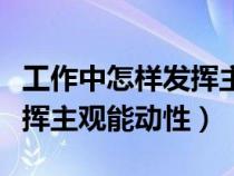 工作中怎样发挥主观能动性（如何在工作中发挥主观能动性）