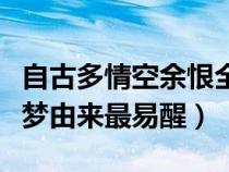 自古多情空余恨全诗四句（多情自古空余恨好梦由来最易醒）