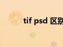 tif psd 区别（tif和psd的区别）