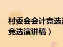 村委会会计竞选演讲稿2020年（村委会会计竞选演讲稿）