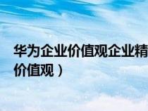 华为企业价值观企业精神企业伦理道德企业形象（华为企业价值观）