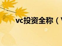 vc投资全称（VC投资的含义是什么）