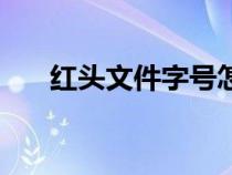 红头文件字号怎么写（红头文件字号）