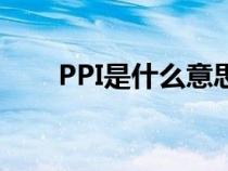 PPI是什么意思啊（PPI是什么意思）