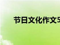 节日文化作文500字左右（节日文化）