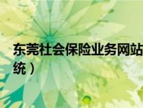 东莞社会保险业务网站个人查询（东莞社会保险网上服务系统）