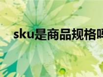 sku是商品规格吗（商品sku是什么意思）