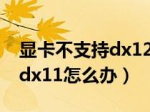 显卡不支持dx12能装win11吗（显卡不支持dx11怎么办）