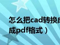 怎么把cad转换成pdf格式（怎样把cad转换成pdf格式）