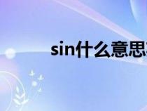 sin什么意思英文（sin什么意思）