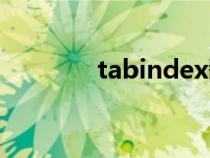 tabindex翻译（tabindex）