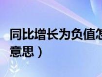 同比增长为负值怎么计算（同比负增长是什么意思）