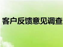 客户反馈意见调查表（客户反馈意见表模板）